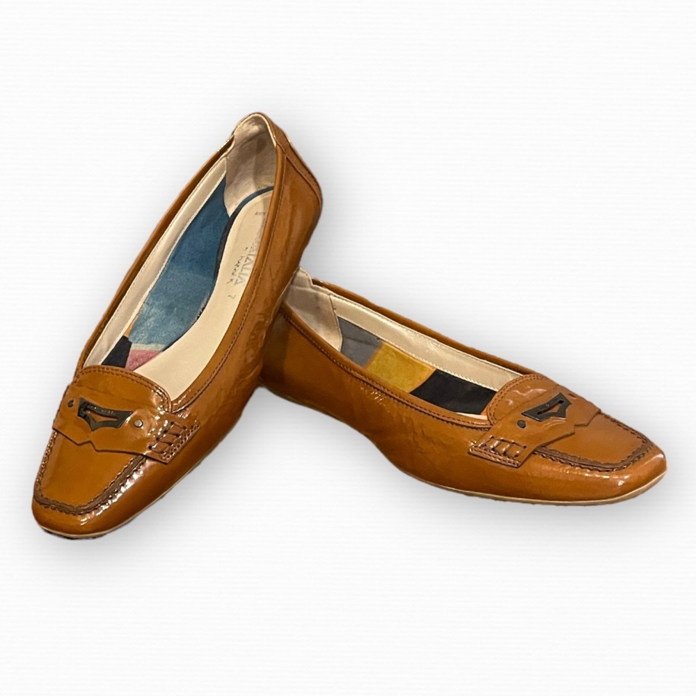 Aquatalia Brown Leather Flats